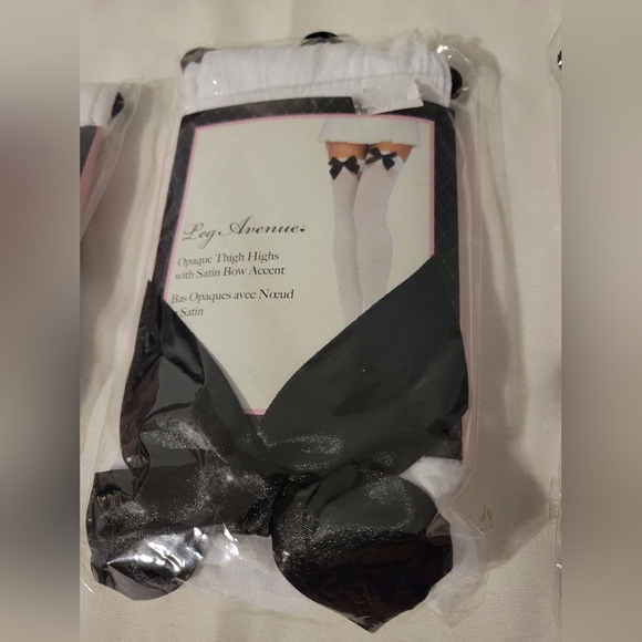 LEG AVENUE OPAQUE THIGH HIGHS - Picture 3 of 4